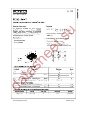 FDS3170N7 datasheet  